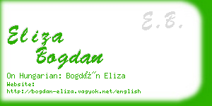 eliza bogdan business card